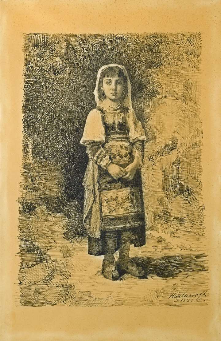 A Young Girl in Traditional Costume